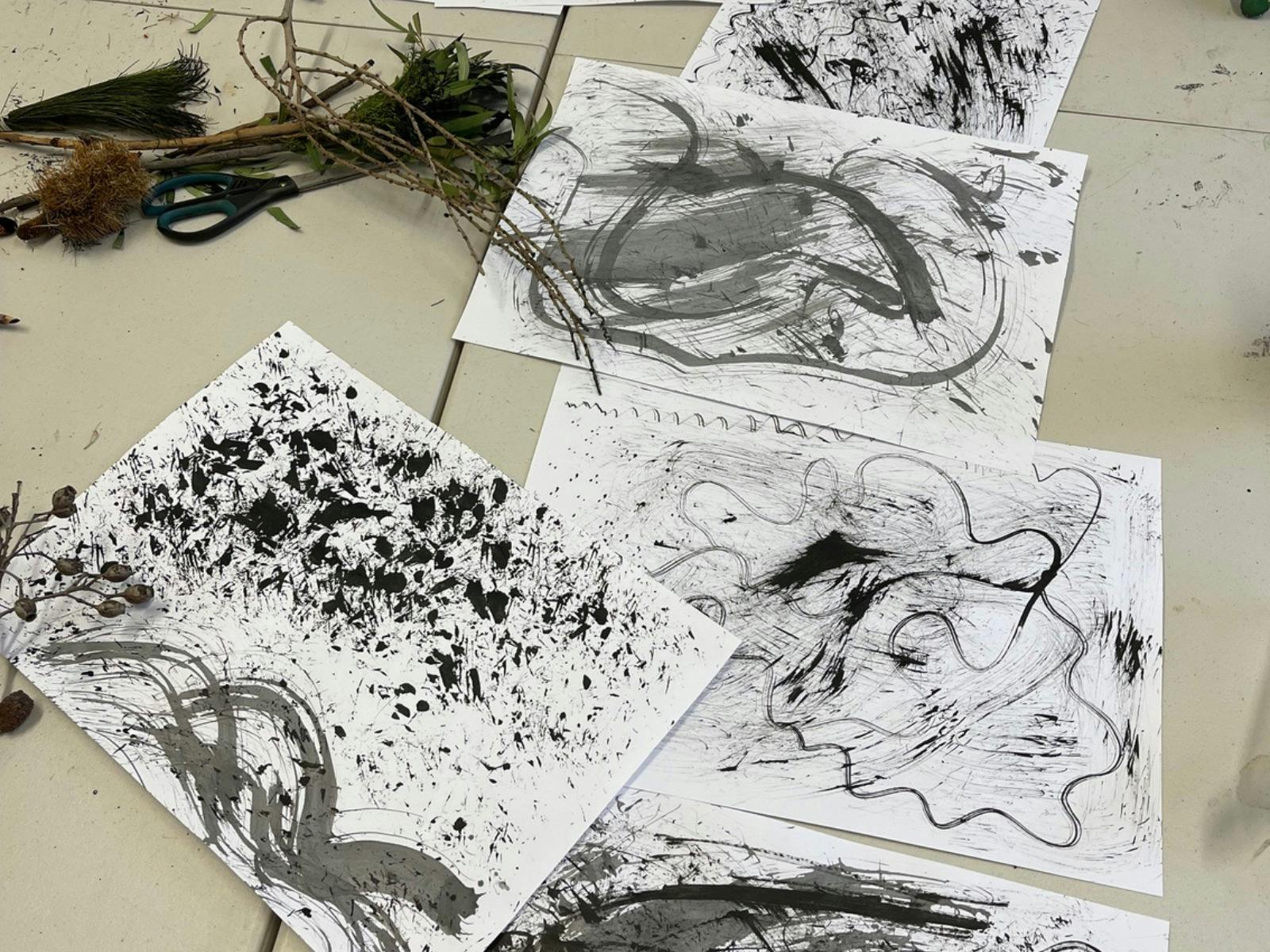 Instinctive Mark-Making: Brushes and Ink from the Landscape Workshop – Cremorne
