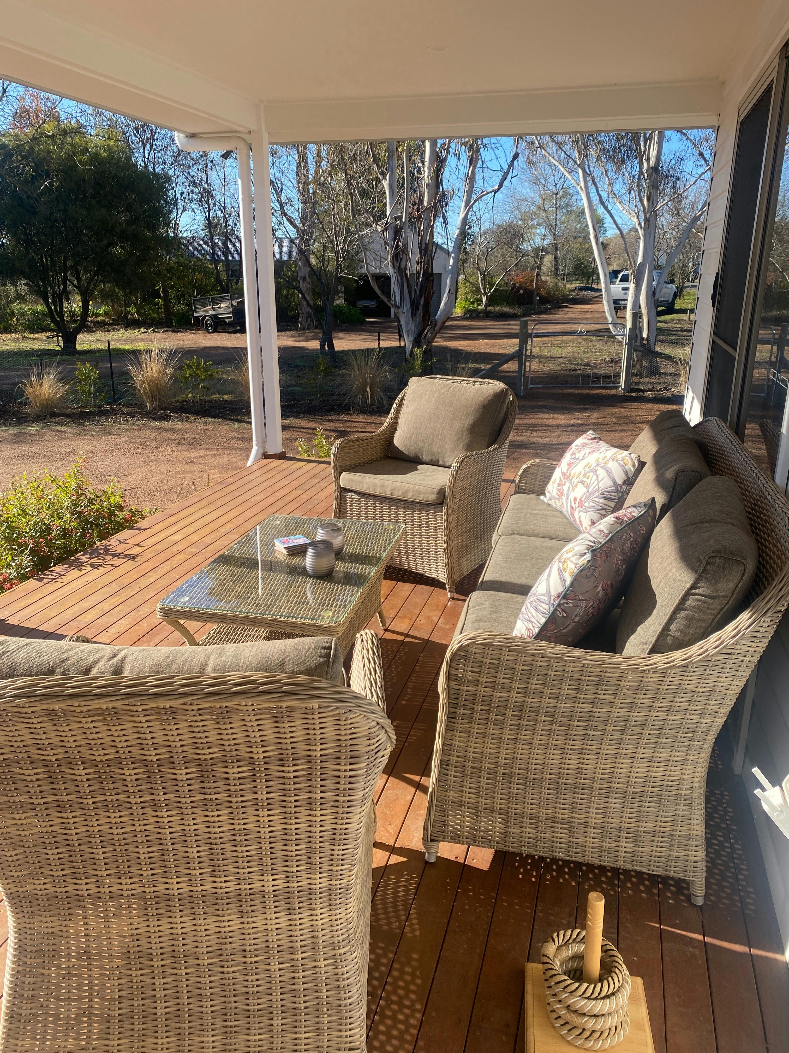 Cottage covered deck