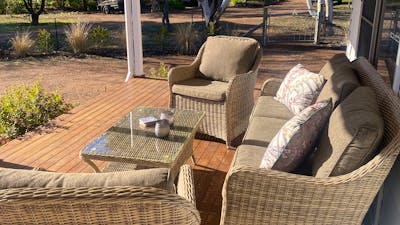 Cottage covered deck