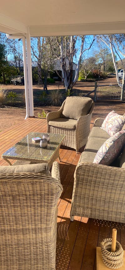 Cottage covered deck