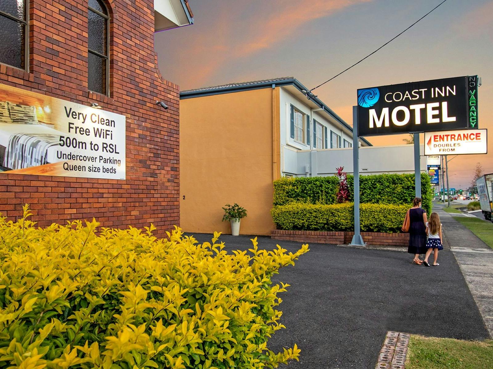Outside of motel