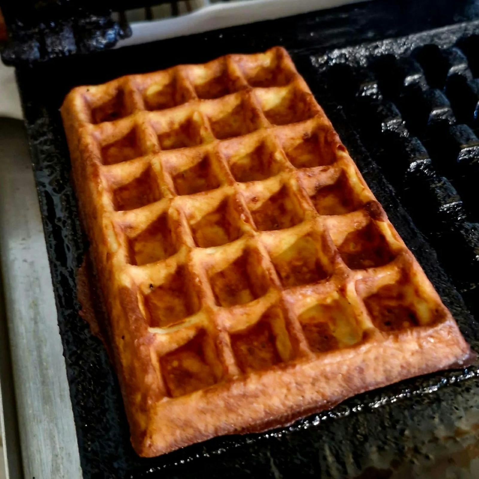 Freshly pressed waffle