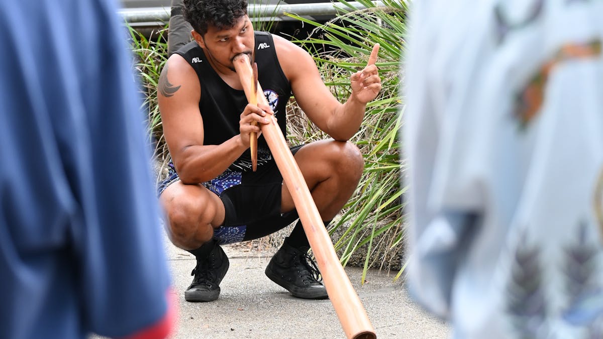 Warama CEO - Jordan Young playing Didgeridoo