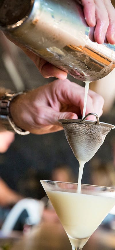 Cocktail being poured