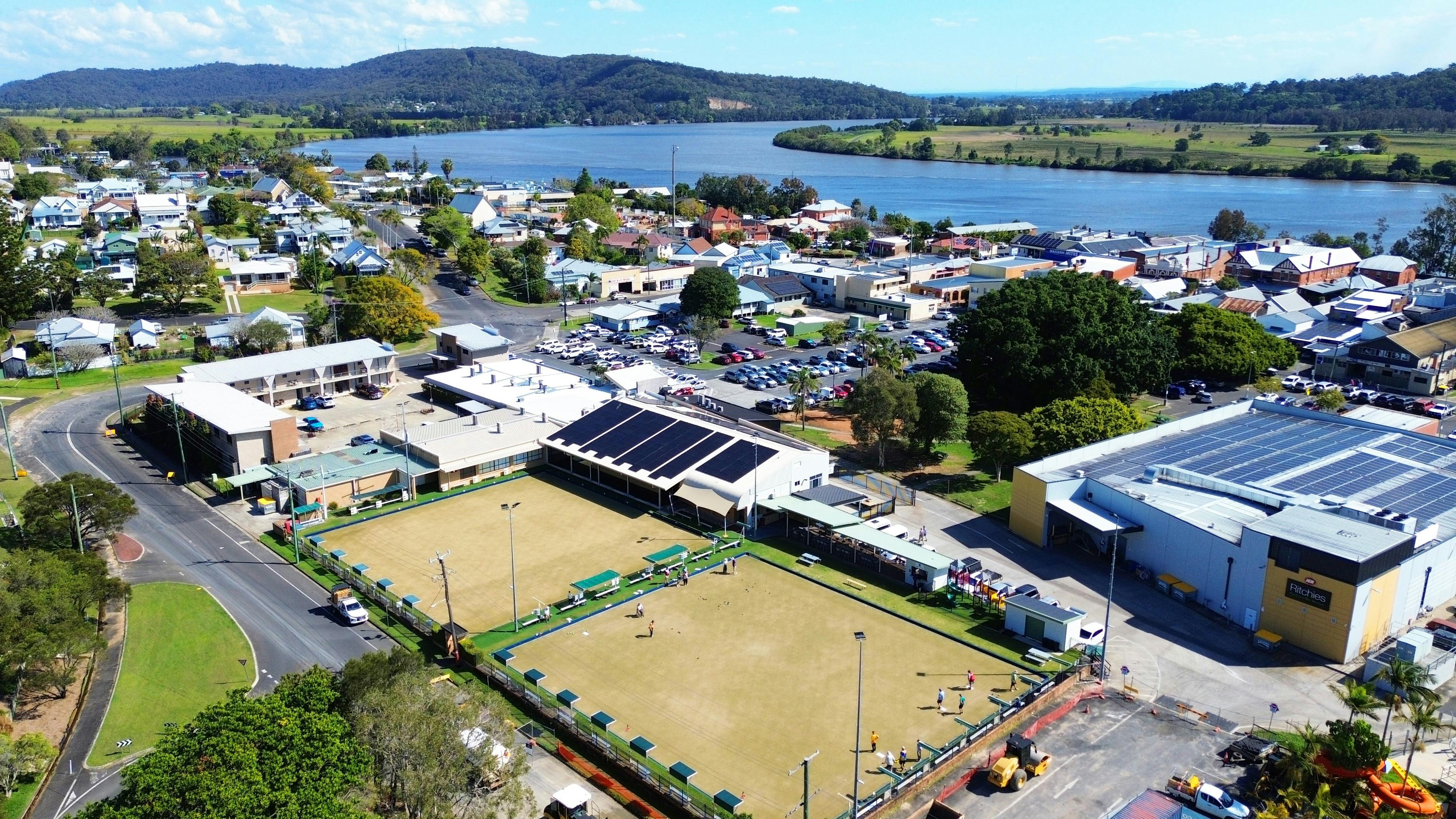 Maclean Bowling Club green and clubhouse