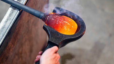 Glass blowing at Canberra Glassworks