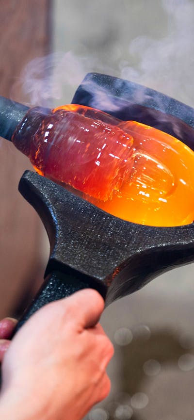 Glass blowing at Canberra Glassworks
