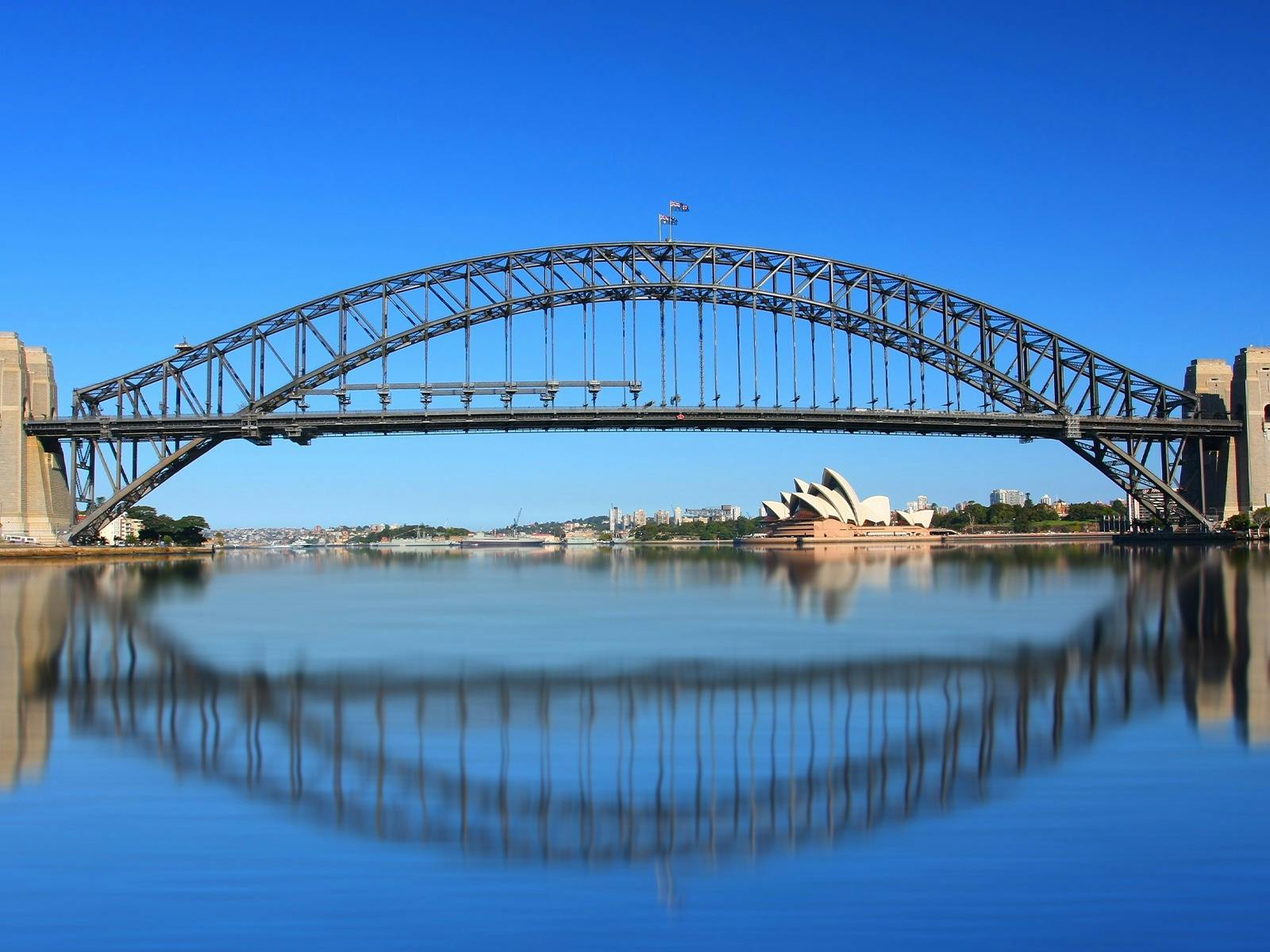 Best views of the Harbour Bridge from the decks of Clearview lunch cruise.