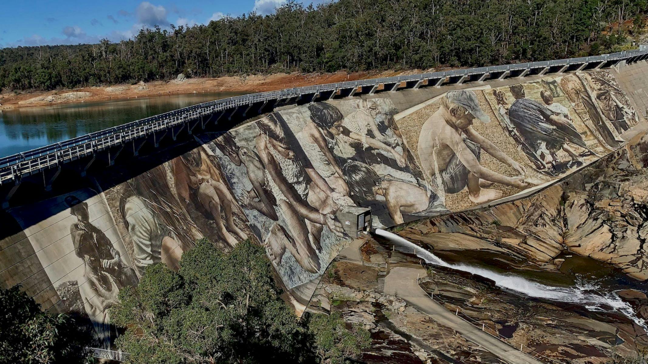 Dam Wall with murals
