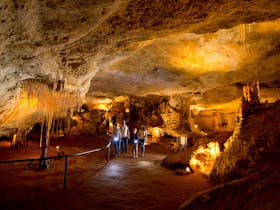 Grouo underground Victorian Fossil Cave guided tour