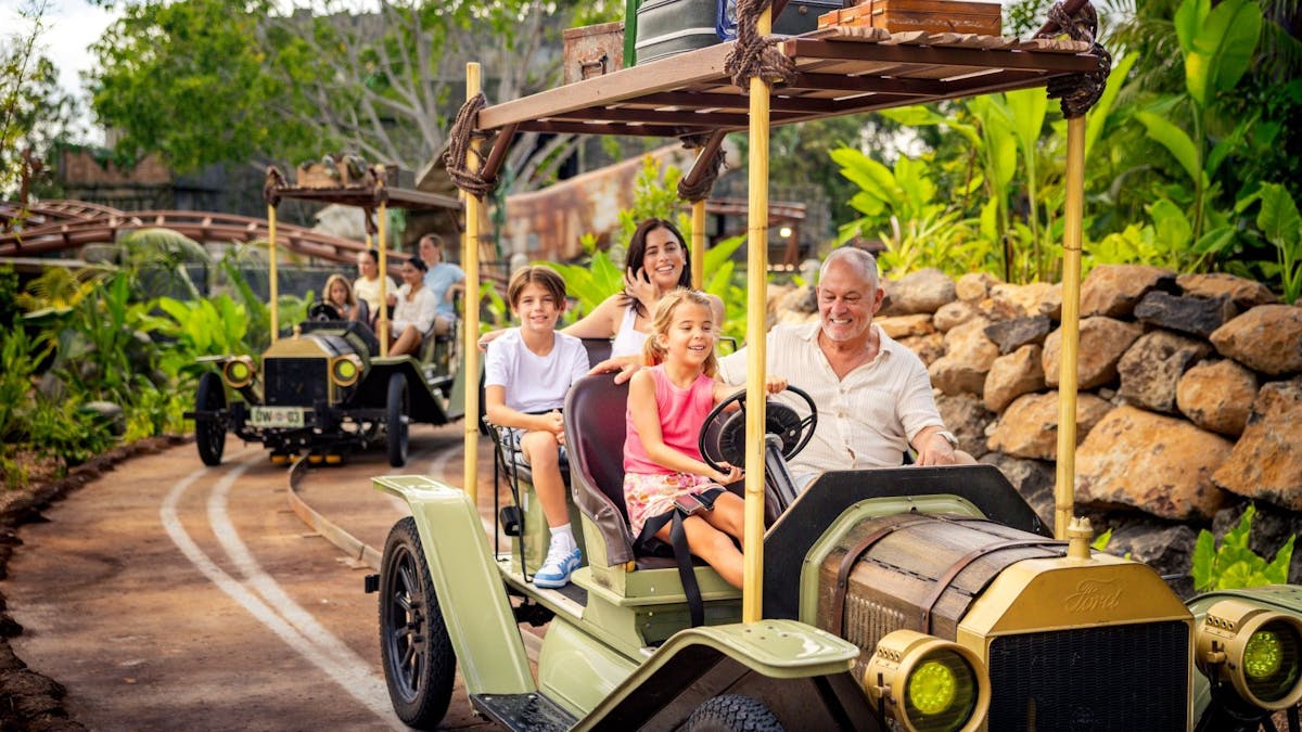 Family in Safari Buggy