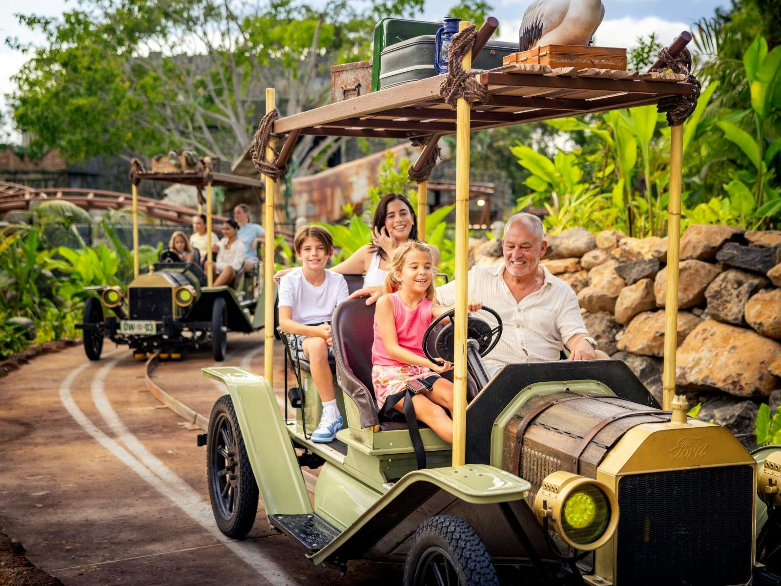 Family in Safari Buggy Family in Safari Buggy