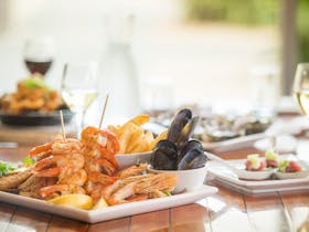 World famous, local produce filled Seafood Platter in Sarin's Restaurant