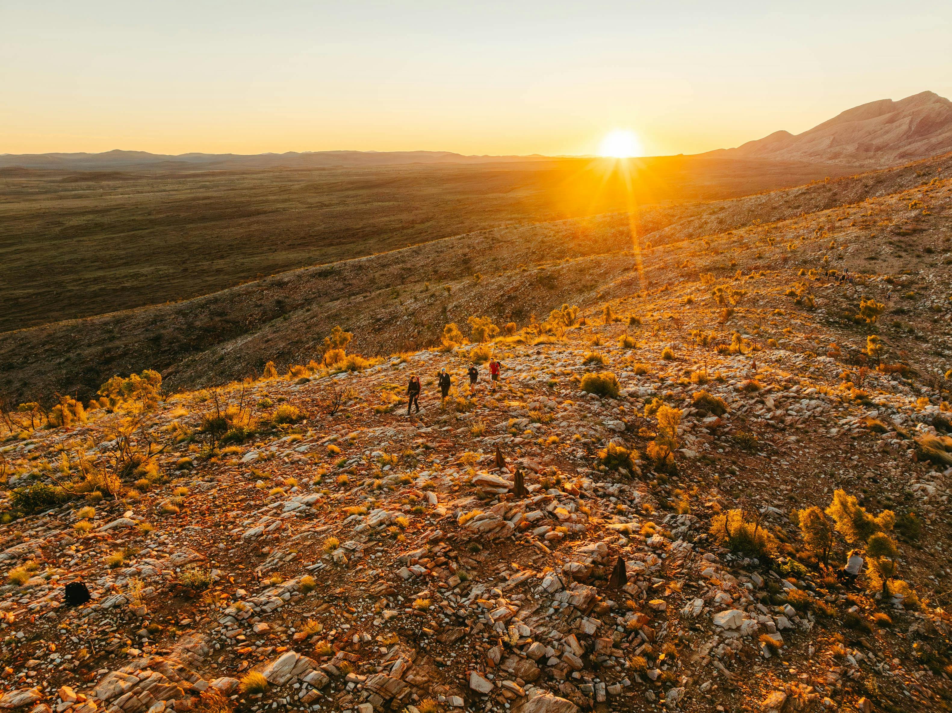 Climbing Mt Sonder at sunrise