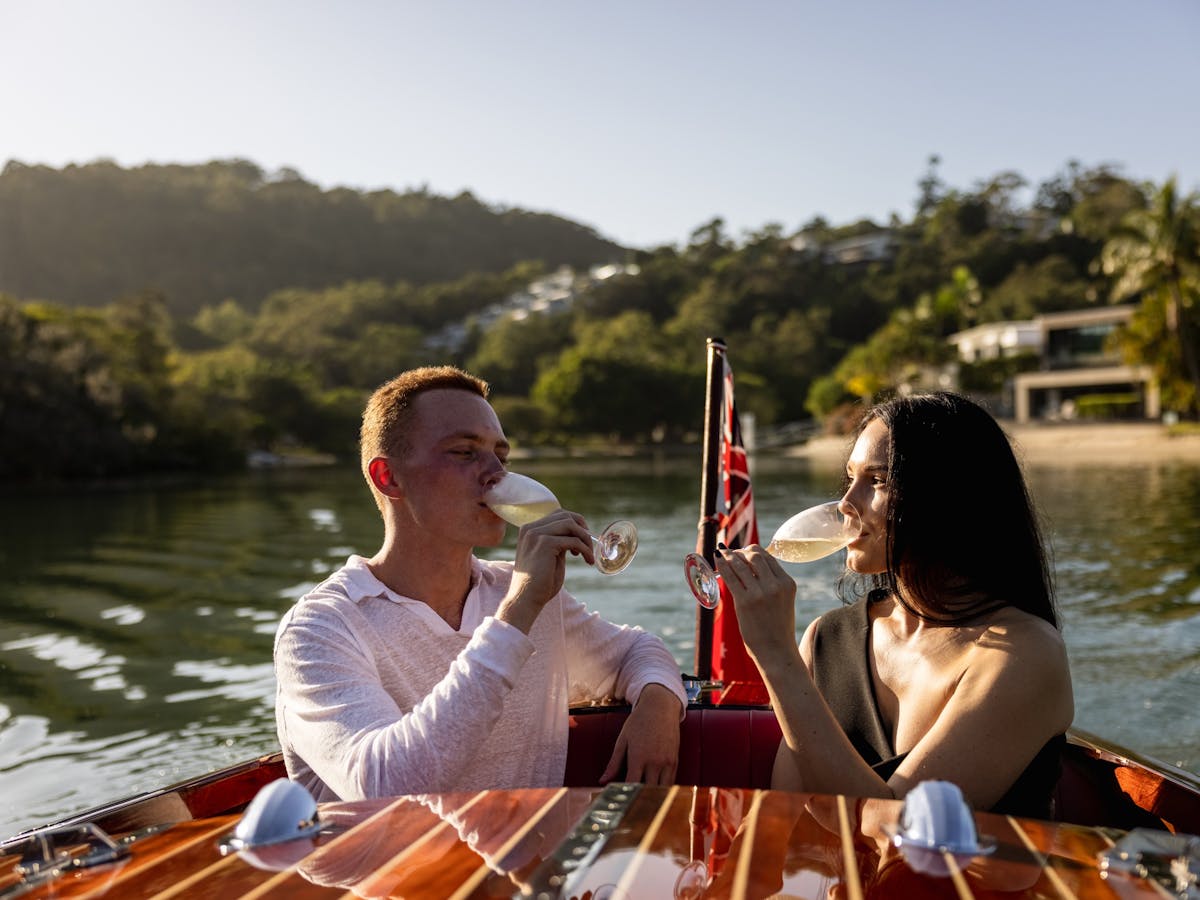 Close up of couple on boat Close up of couple on boat