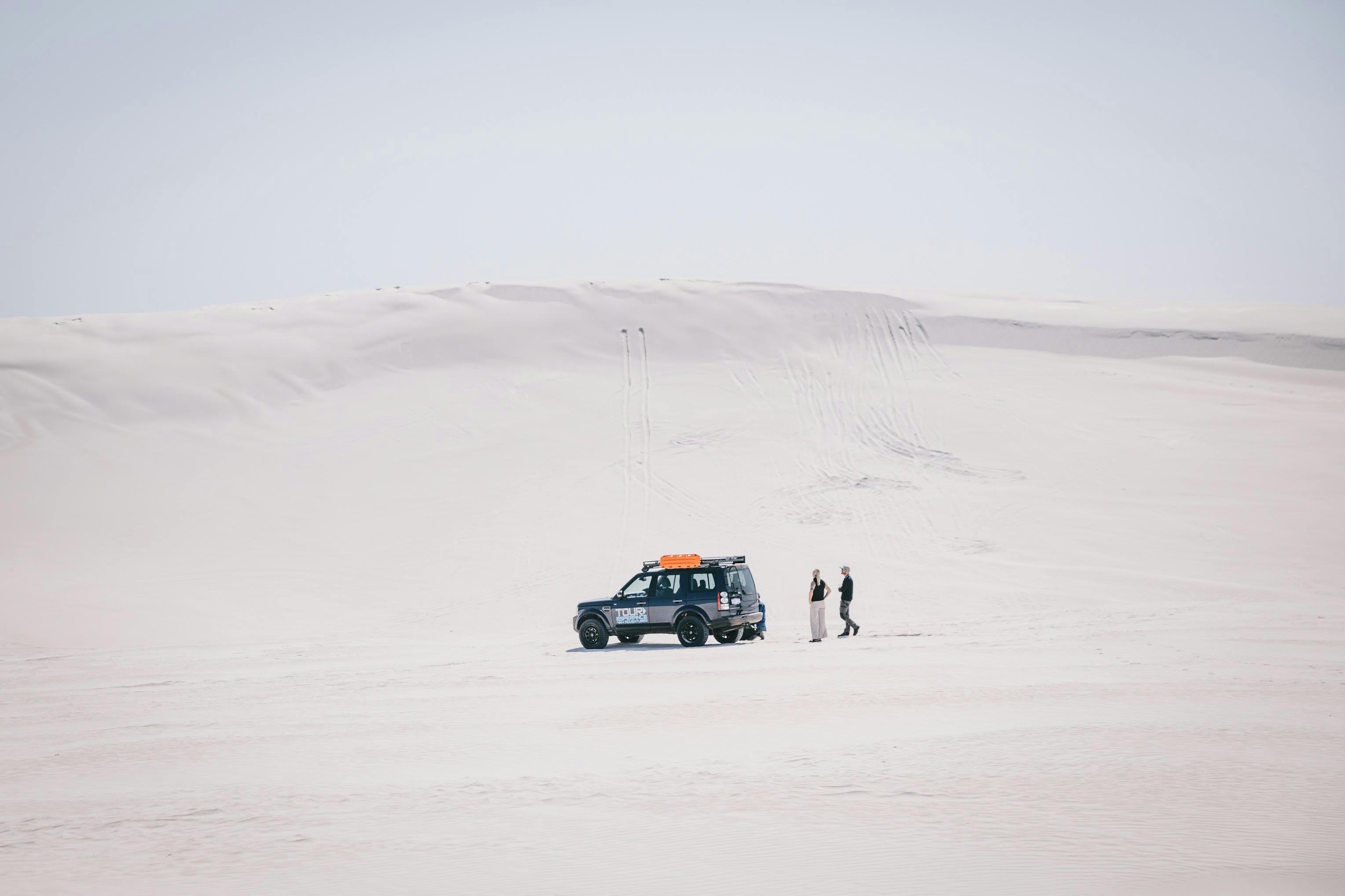 Land Rover on the Sand Dunes