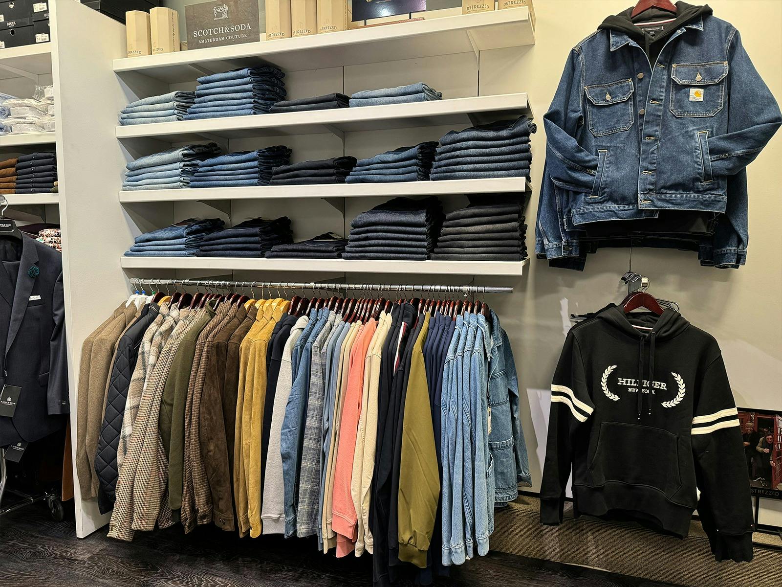 Inside view of Hartfords Menswear