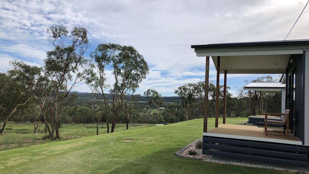 cabins and surrounding view