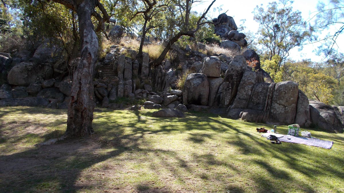 grassy area at Coomba Falls swimming hole