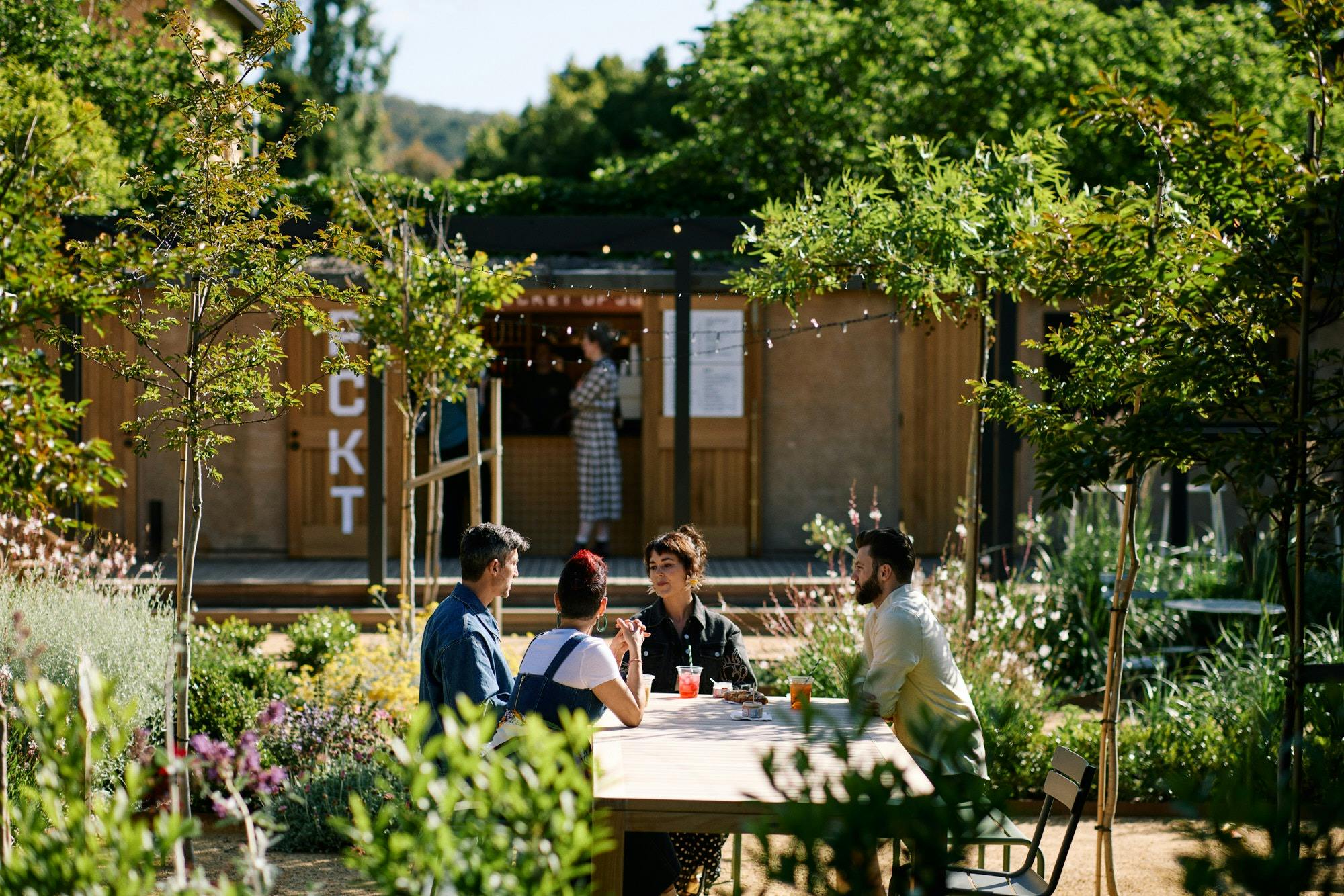 Drinks on the garden terrace