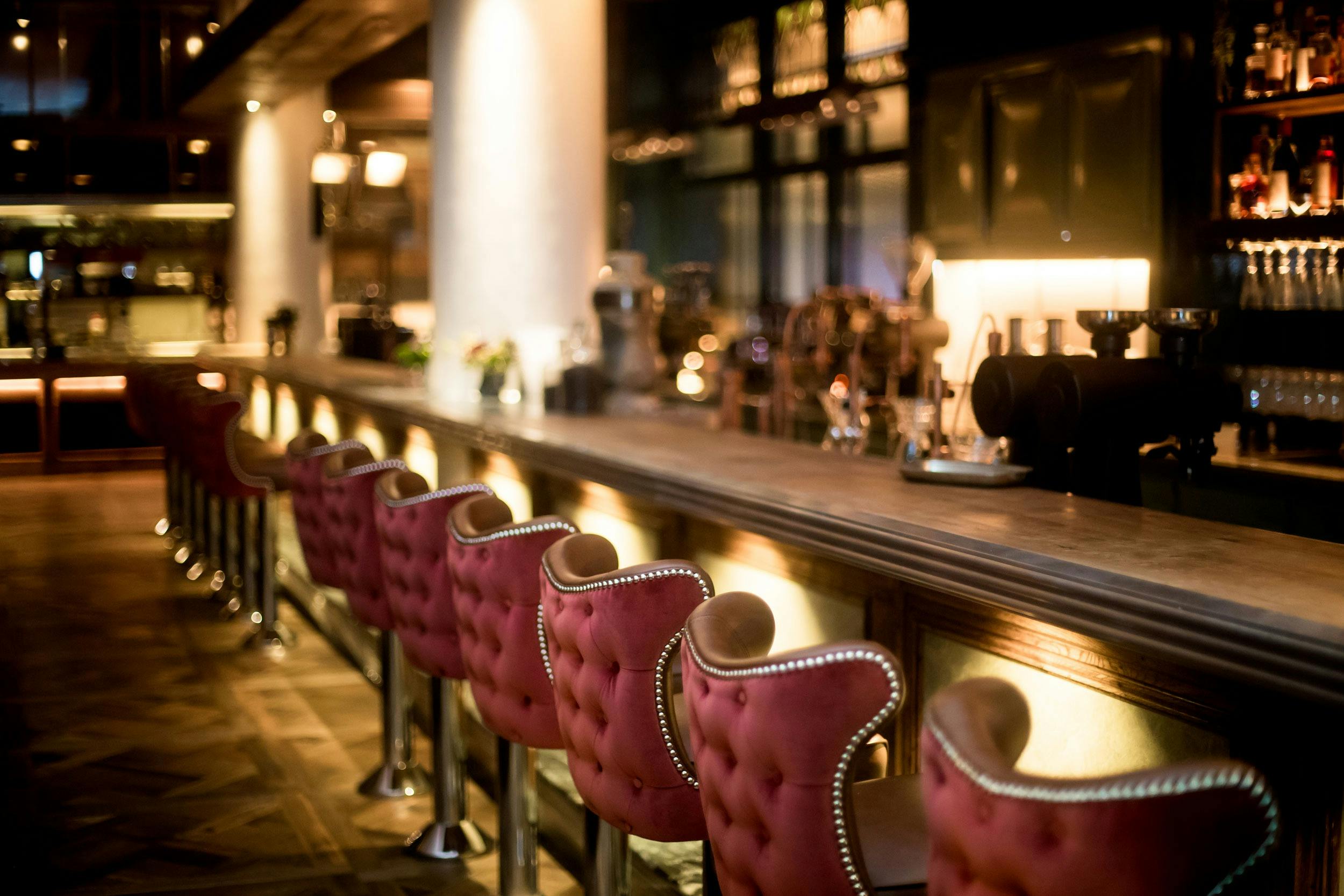 Grab a seat and order a cocktail at The Grounds of the City's bar, Sydney CBD