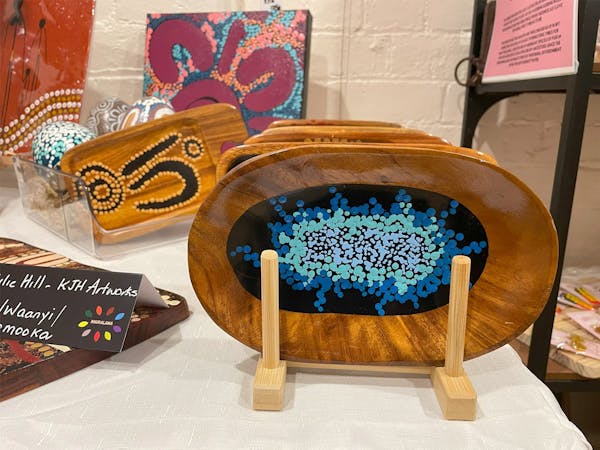 Wood painted bowl Wood painted bowl