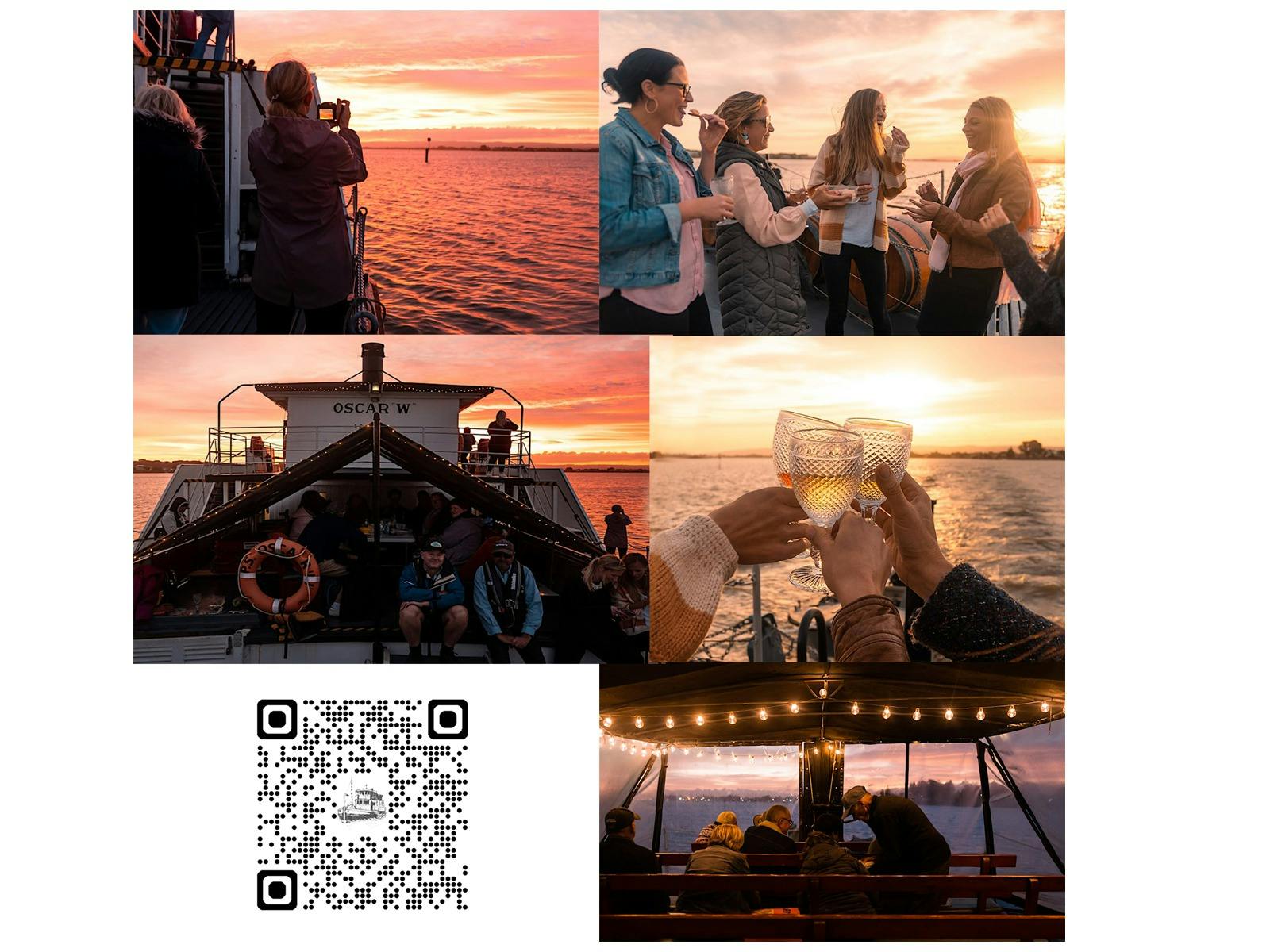 Twilight Cruise aboard the PS Oscar W  with Wine Food and Friends