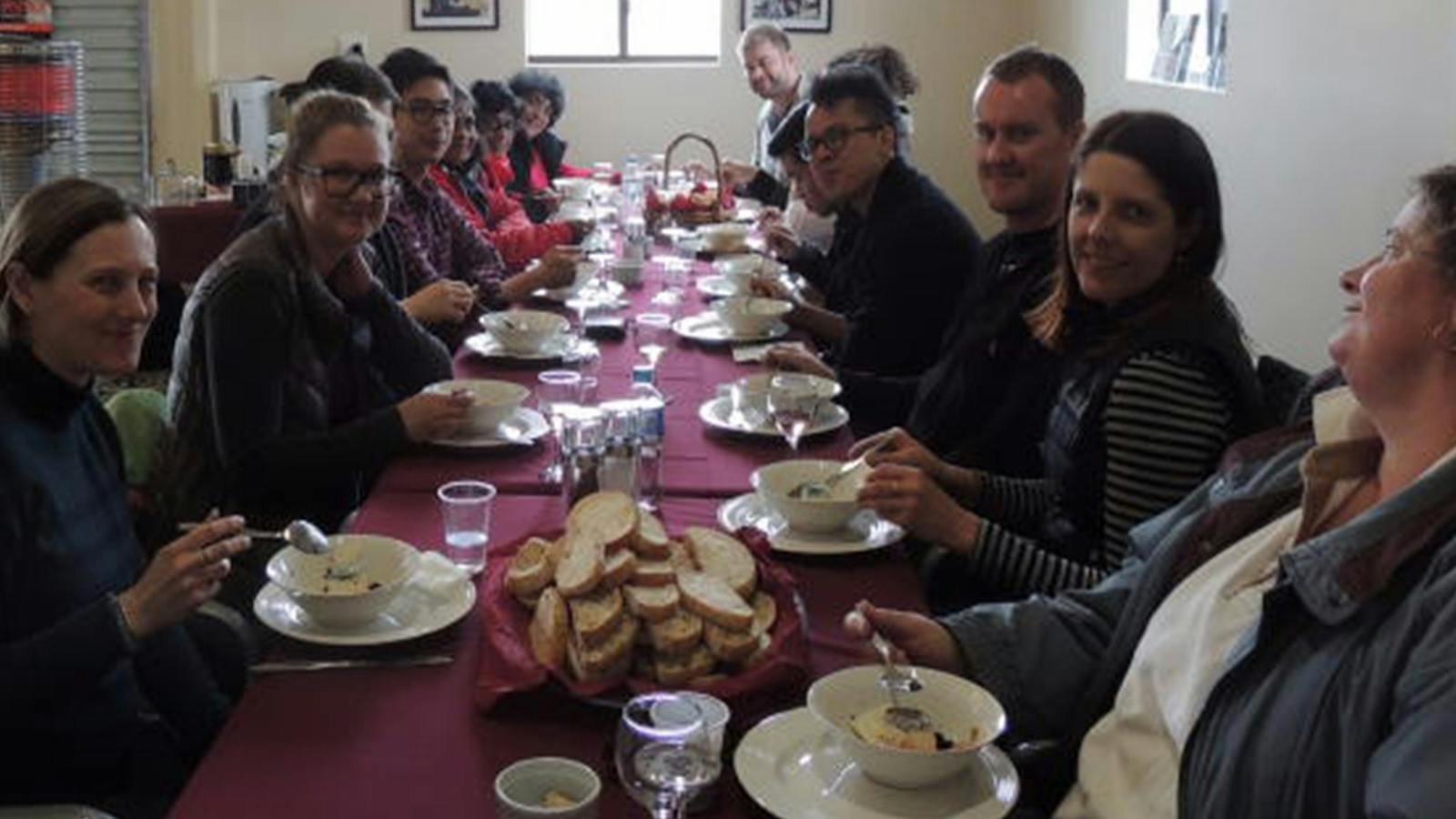 Guests enjoying a truffle luncheon