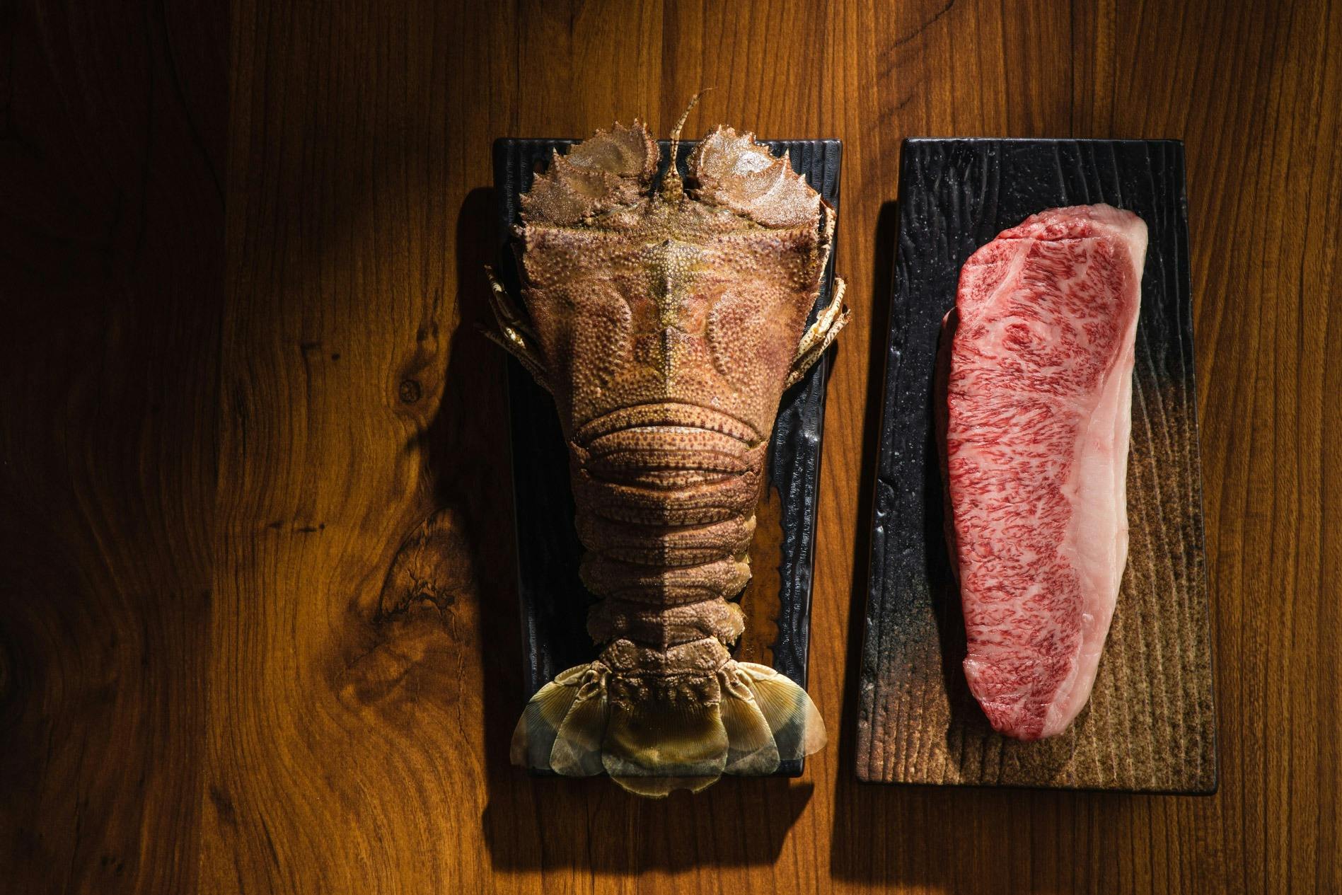 Moreton Bay Bug and Kobe Beef