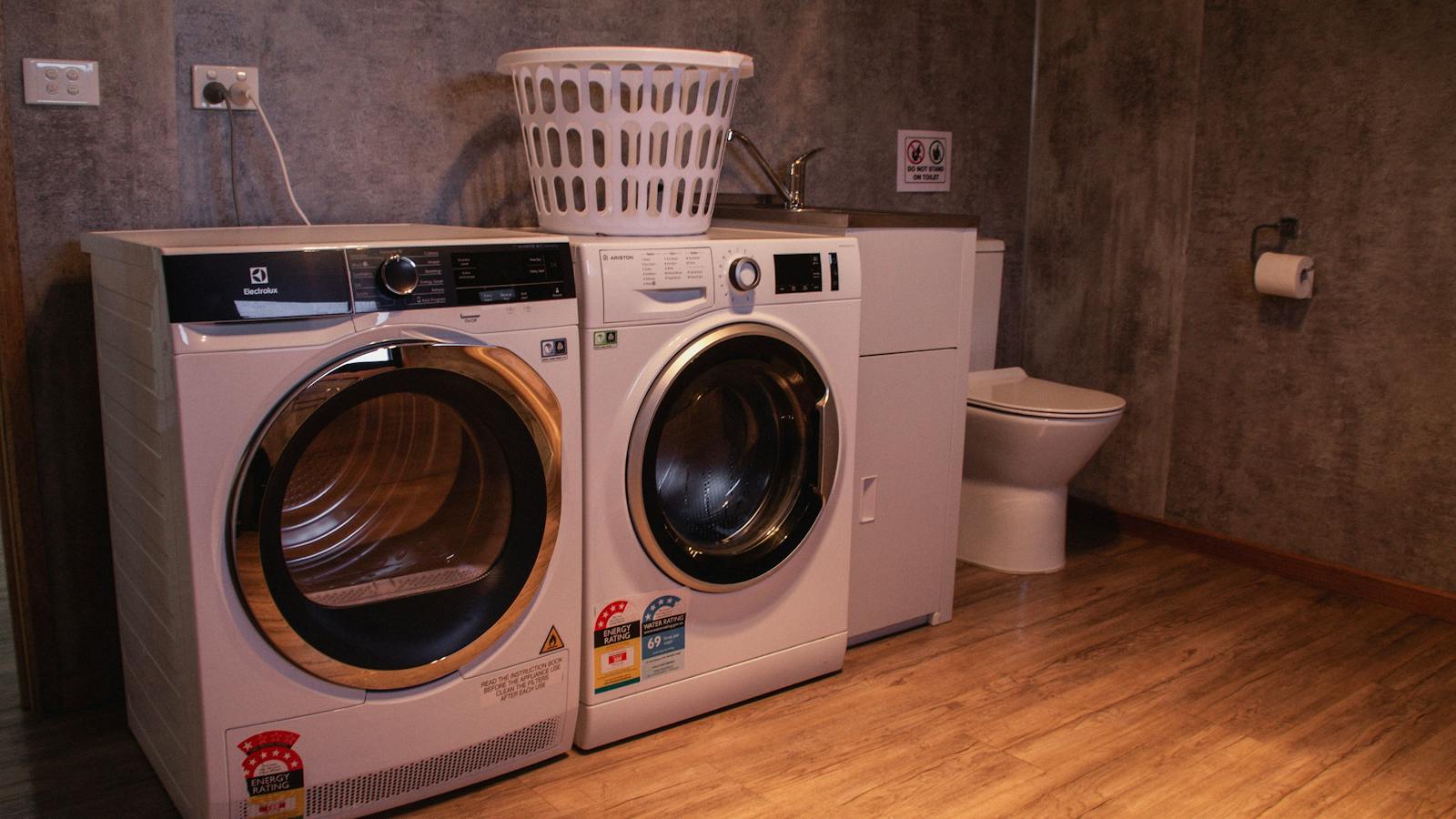 Laundry facilities at Wombat House