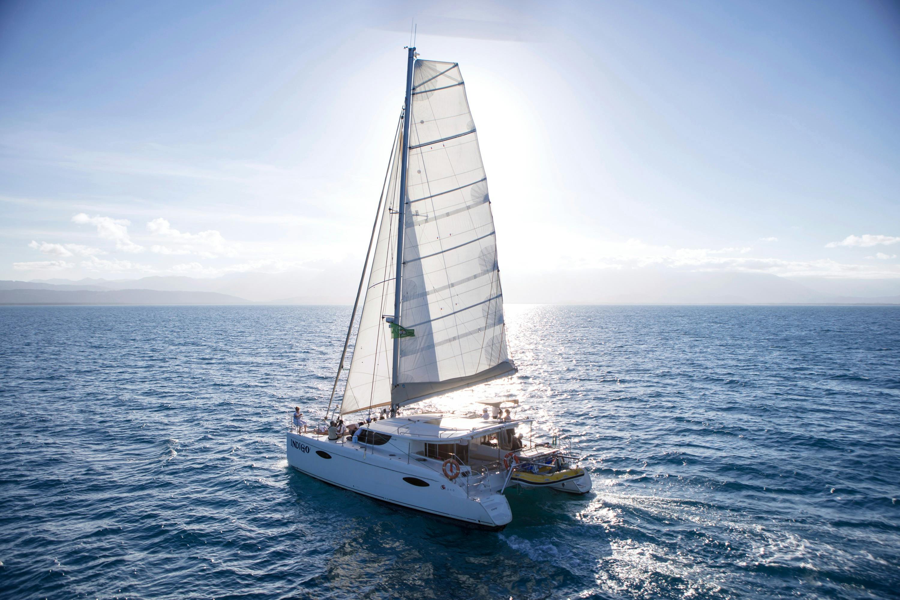 Indigo under full sail