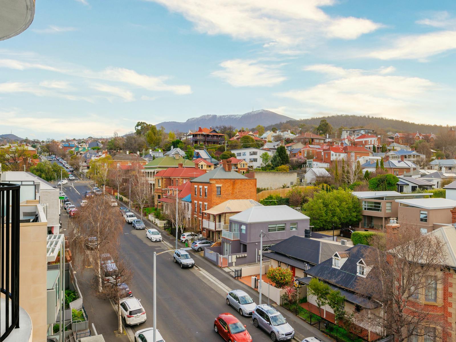 Balcony view to Mt. Wellington