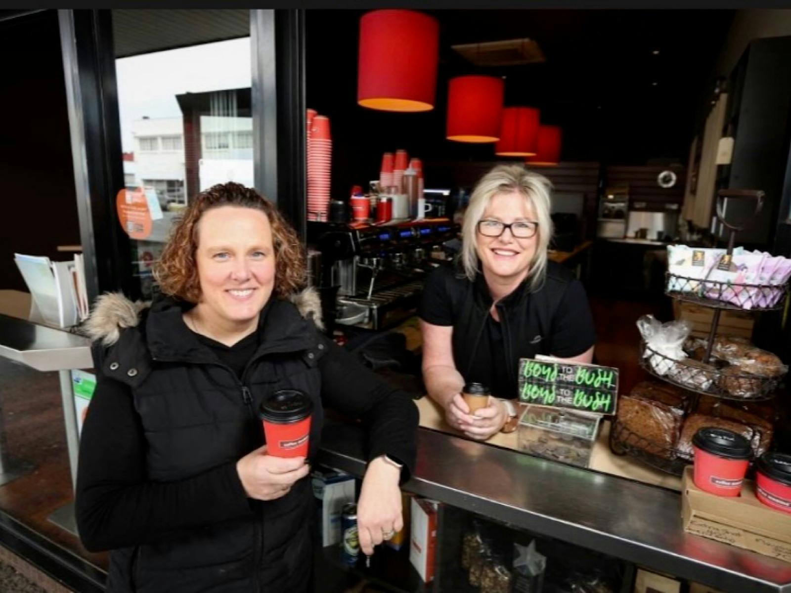The owners of Coffee Mamma