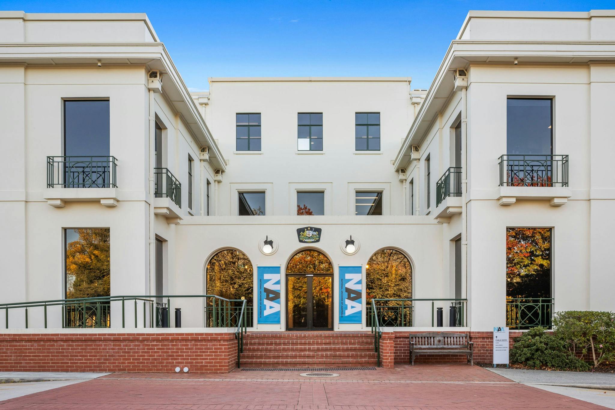 East block building facade.