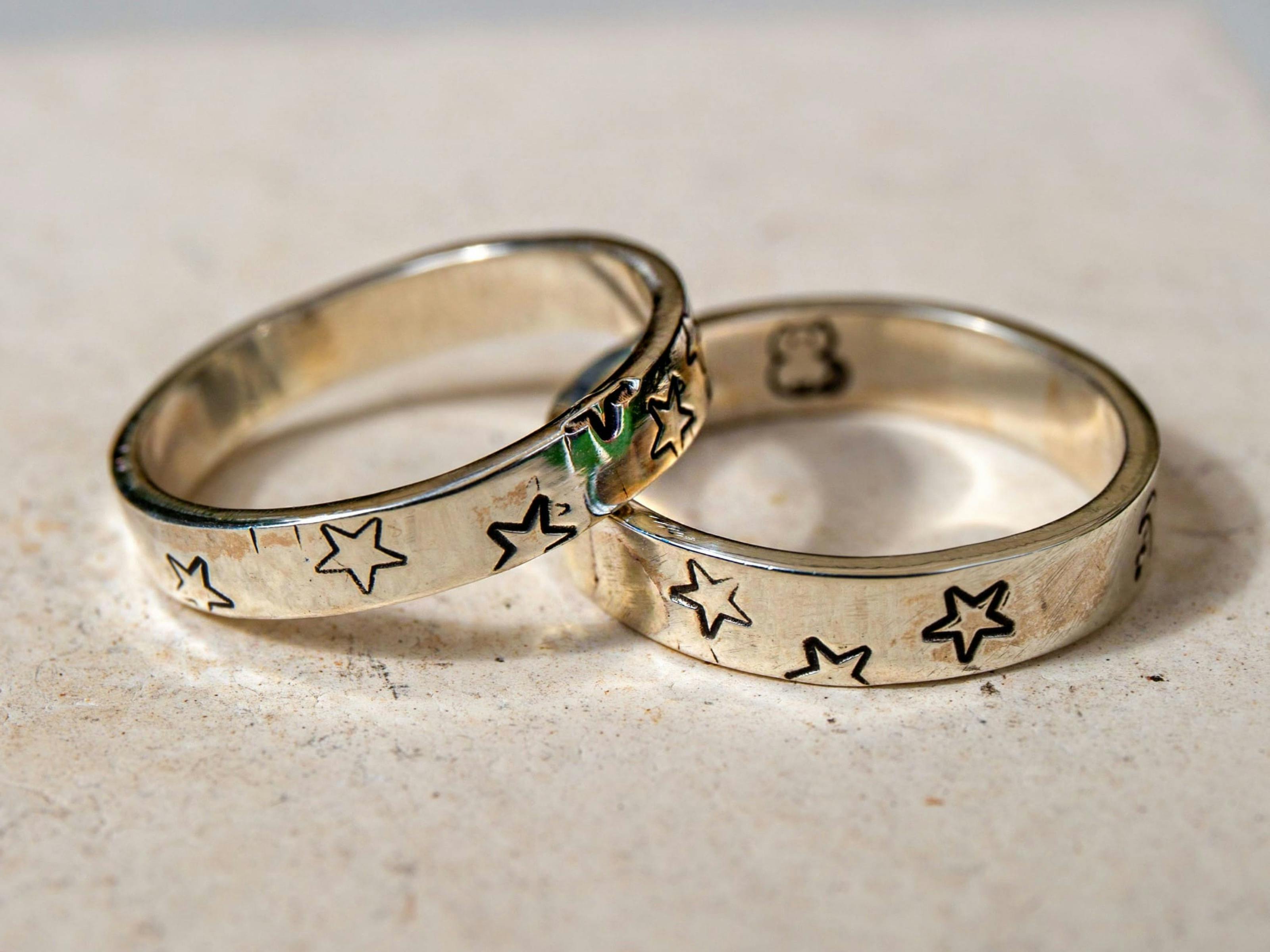 Personalize your rings with custom star stamps or any design you choose in our ring-making classes.