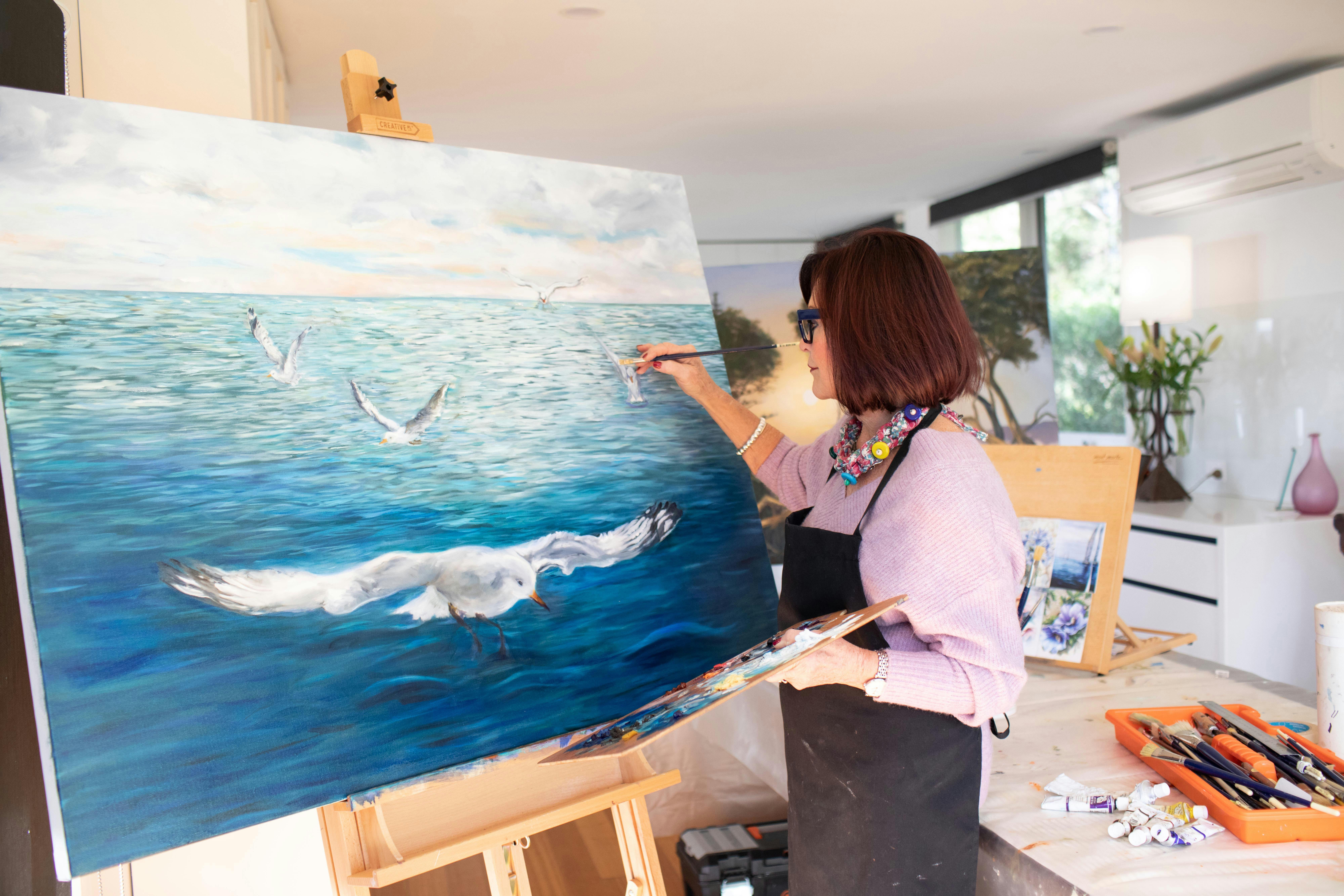 Clairebelle Spring in her studio