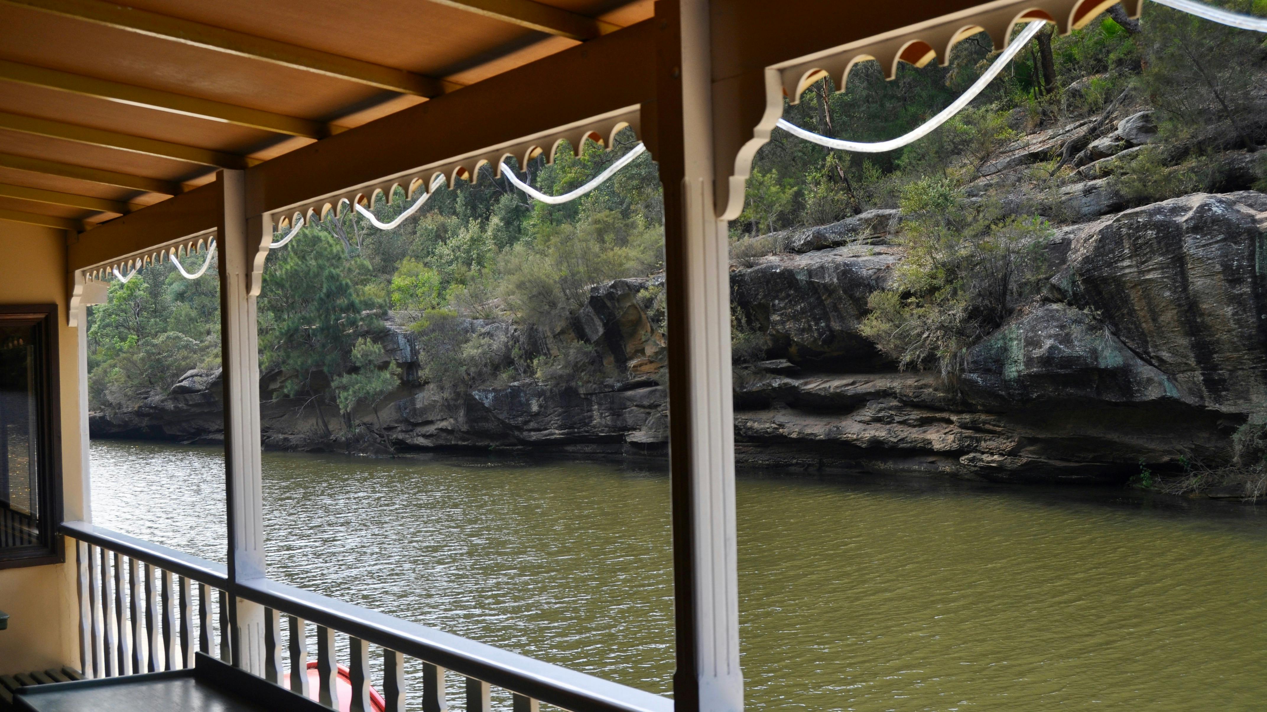 View from the upper portside viewing deck of the Nepean Belle