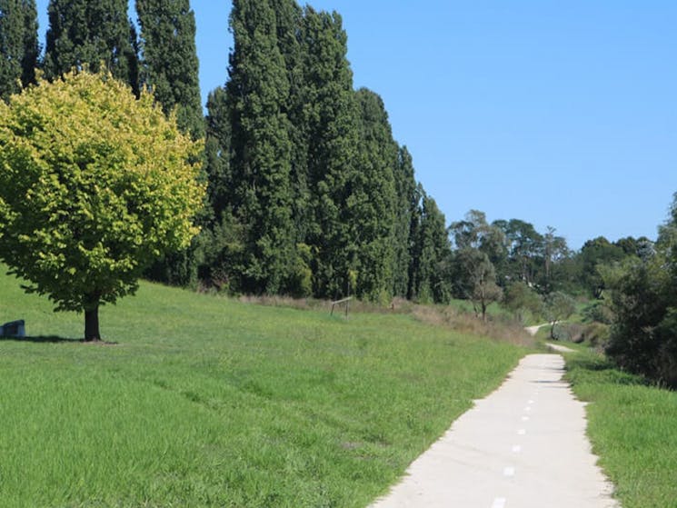 Wollondilly River Walkway, path along side the river