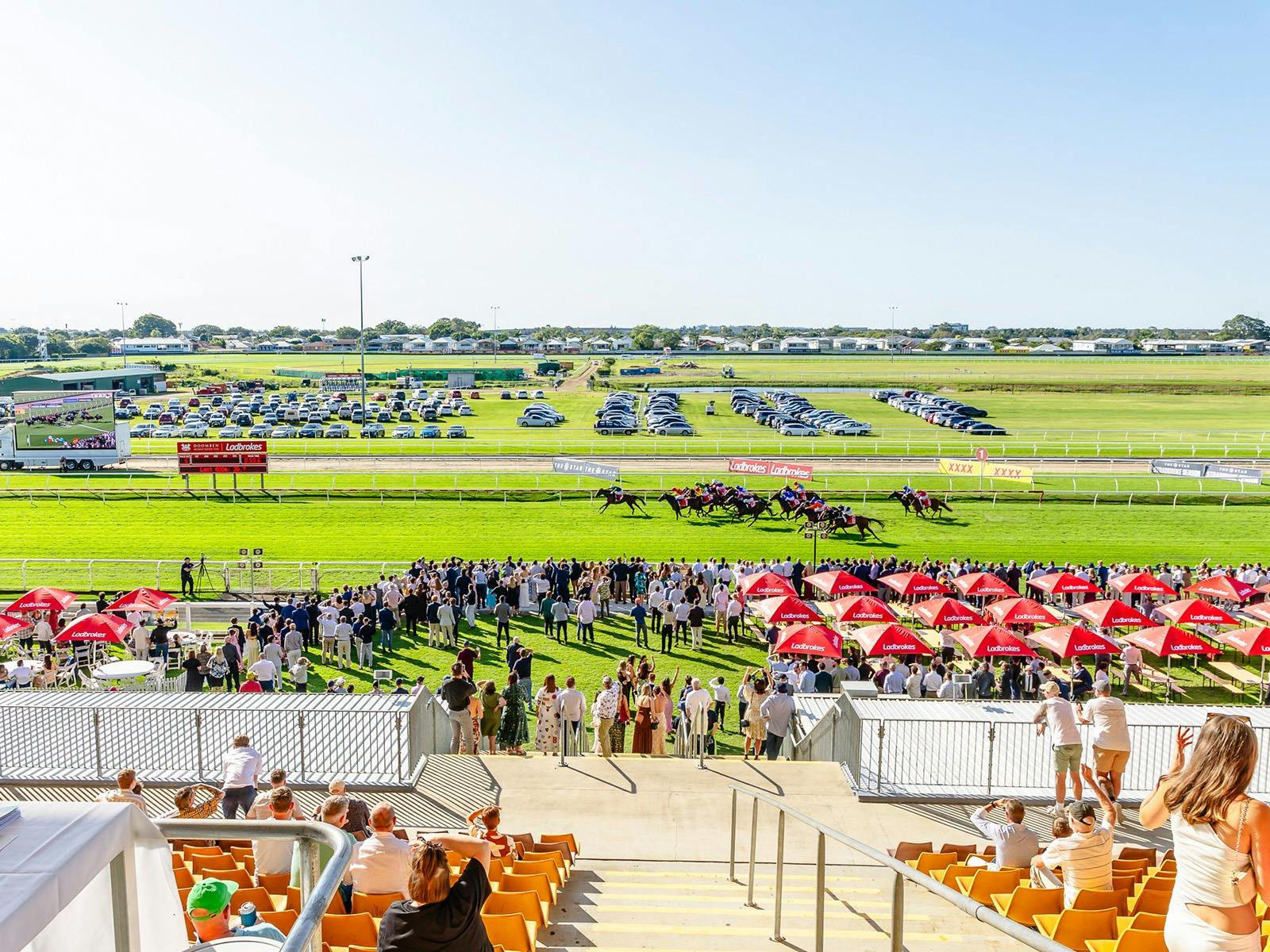 View of Doomben Racecourse and Grandstand