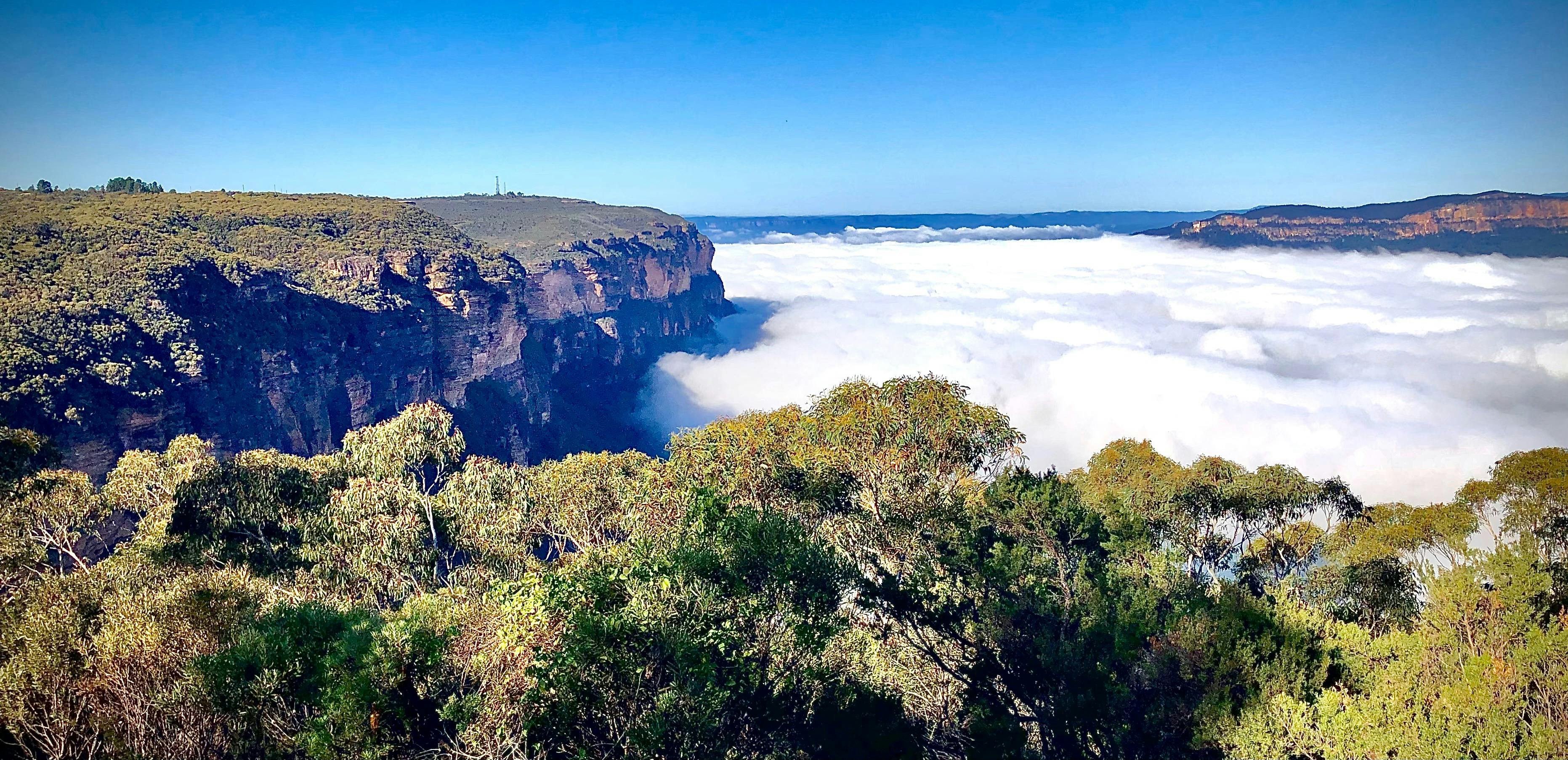 Fog trapped in the valleys