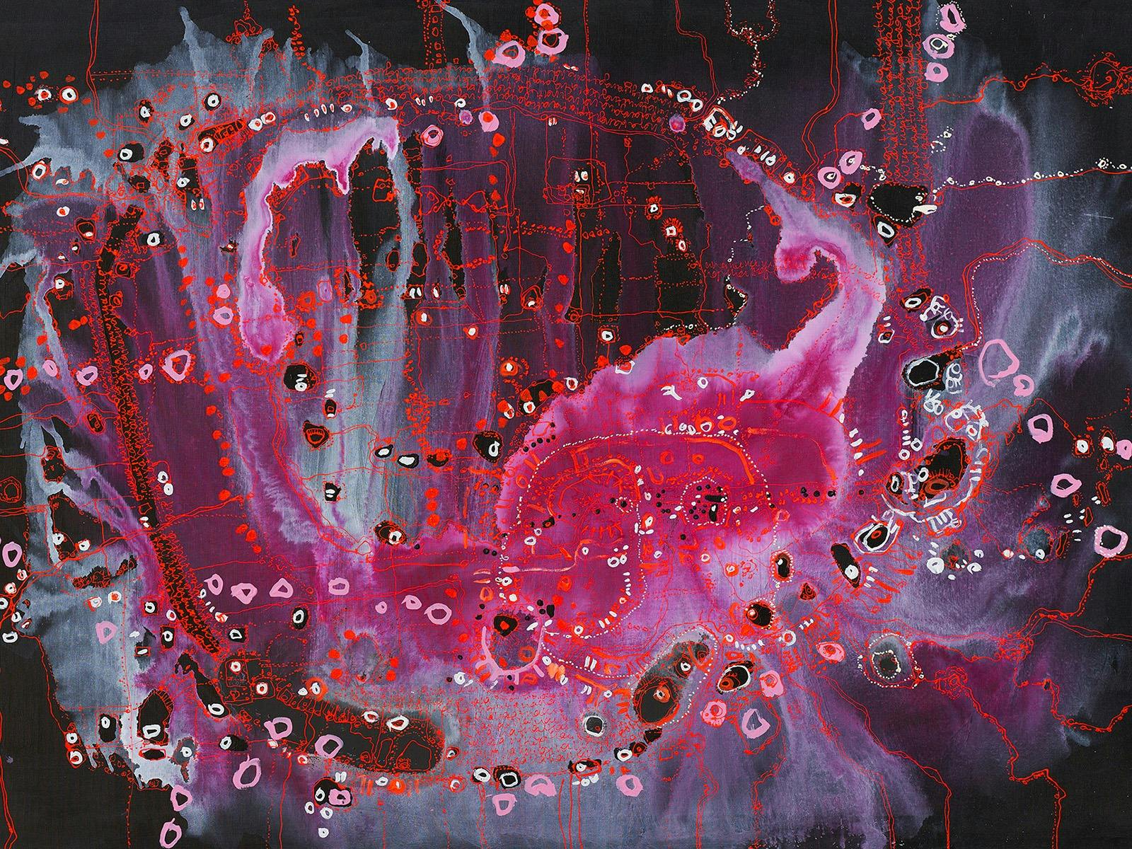 Zaachariaha Fielding, Untitled (293-26), 2026, acrylic on linen, 120.0 x 180.0 cm (detail)