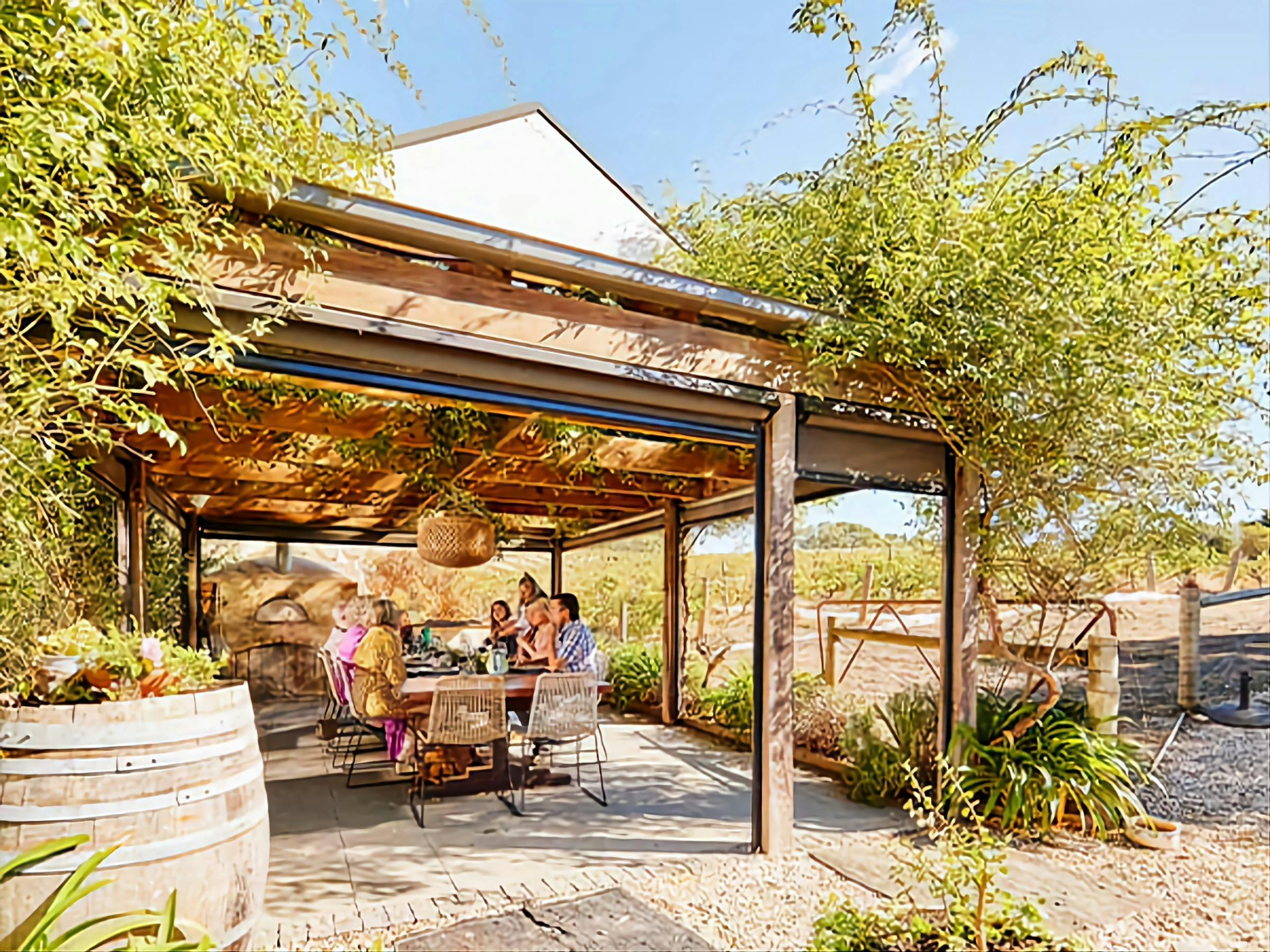 Guests enjoying a long lunch