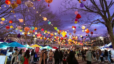 Night View of Lantern Street