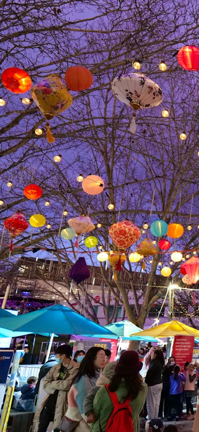 Night View of Lantern Street
