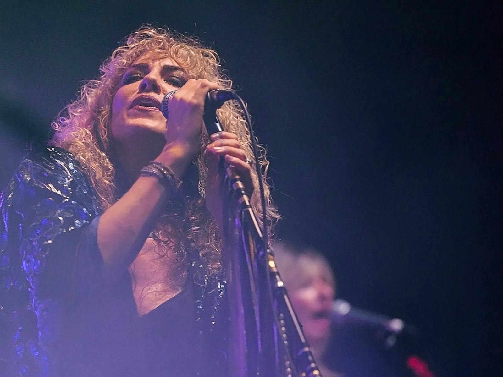 Nikki Canale performs as Stevie Nicks with Starshine Tribute at a packed Sunshine Coast venue.