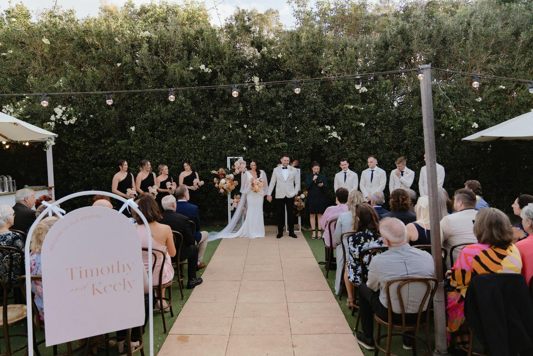 Wedding Ceremony in our Private Garden