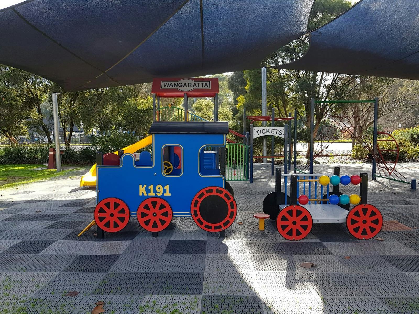 Train in playground