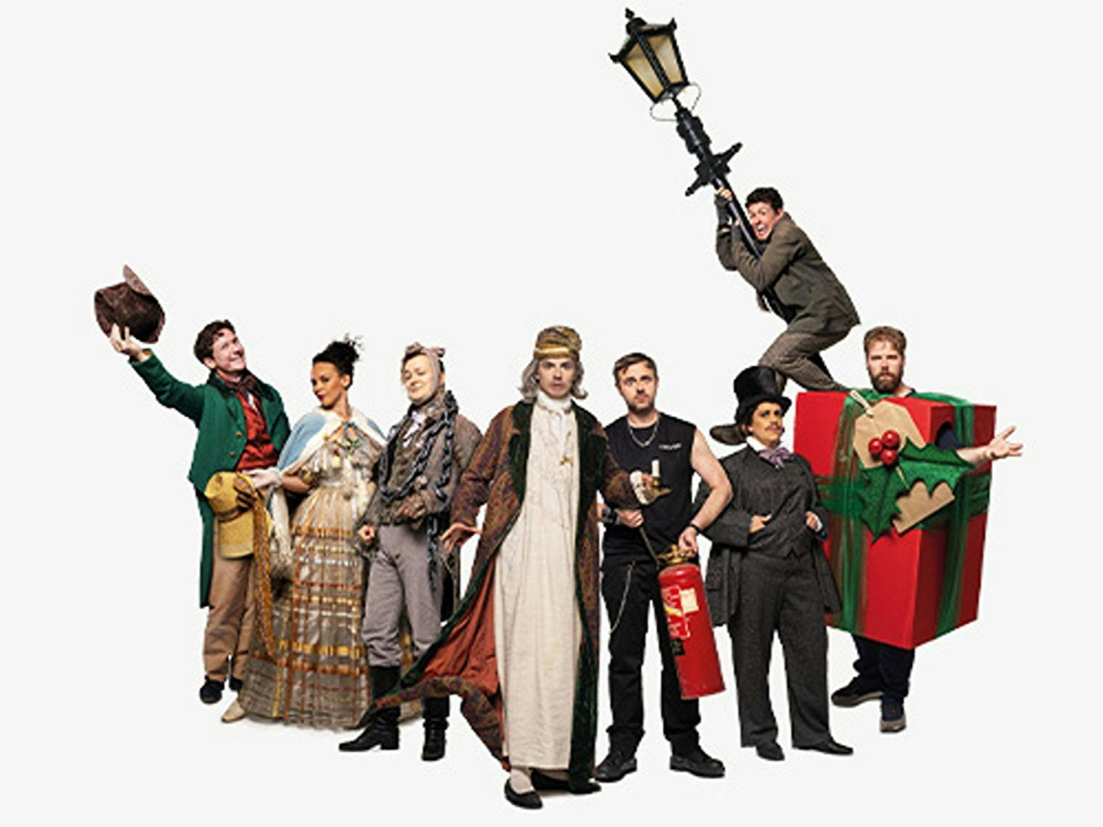 Original UK cast of Christmas Carol Goes Wrong
