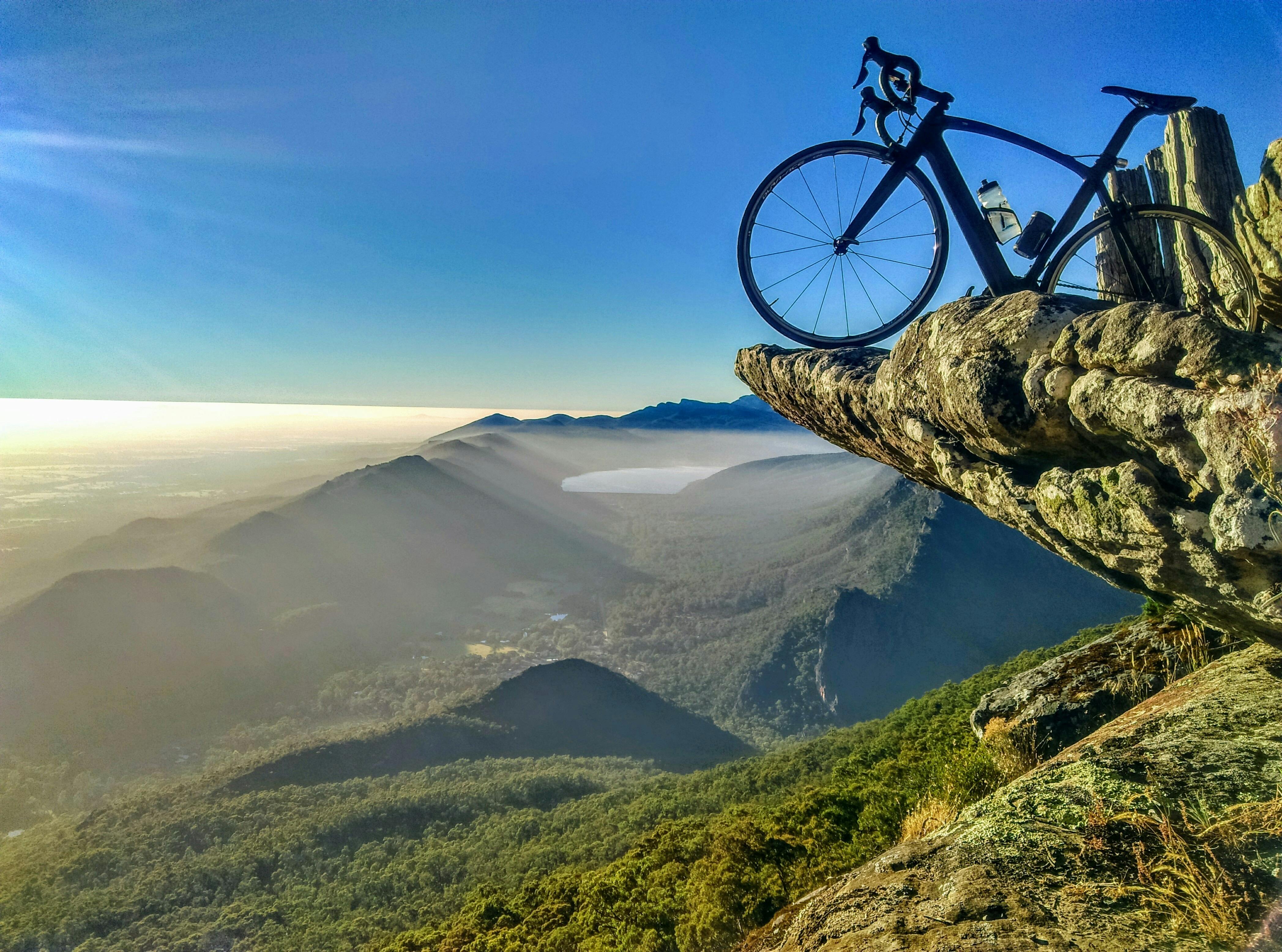 Concept photo of cycle i foreground with iconic Southern Highlands view in background