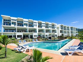 Beachside Pool and Apartments External View